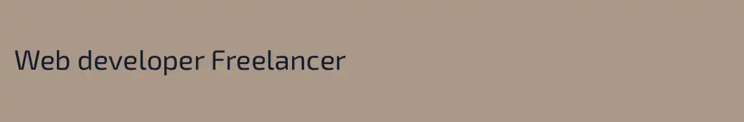 Web developer Freelancer